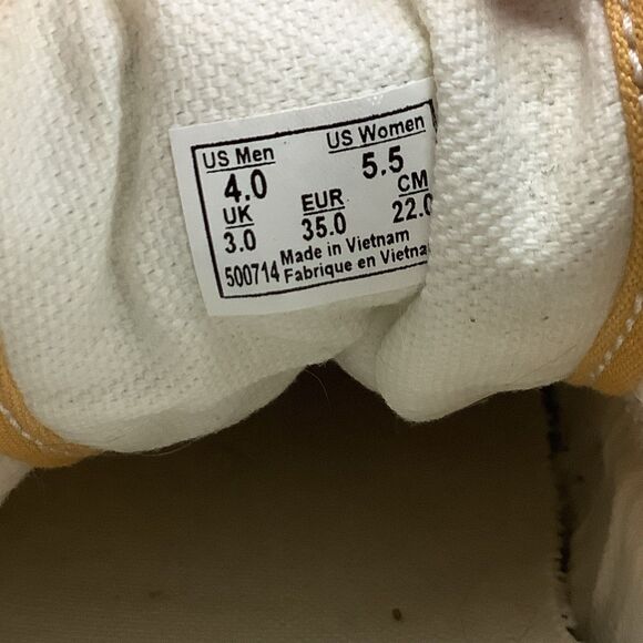 Vans Off The Wall Old Skool Yellow Low Top Lace Up Sneaker Shoes Women 5.5 Men 4 - Picture 8 of 9